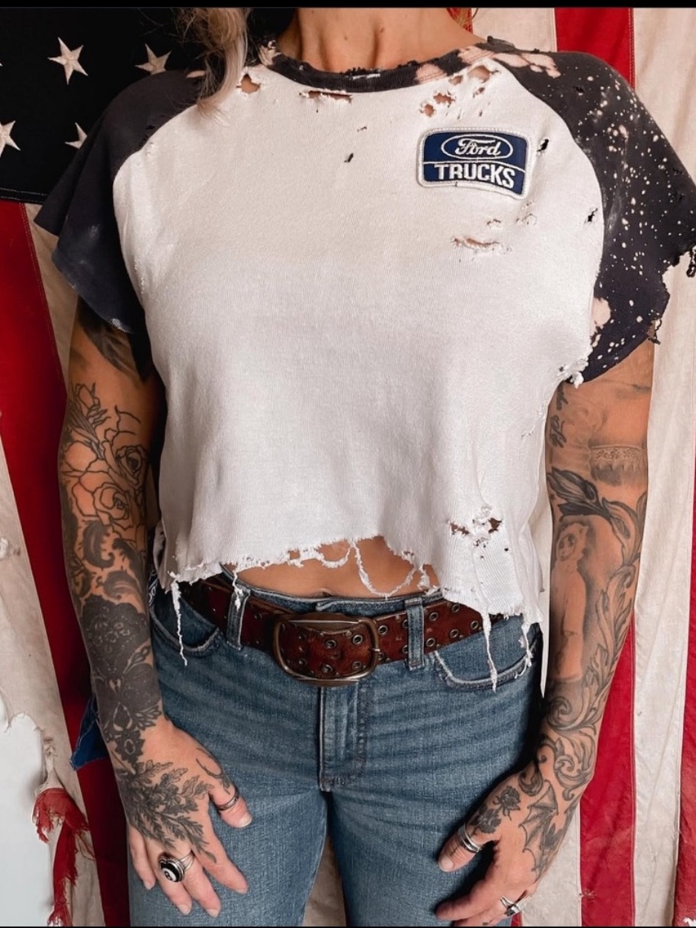 TRASHxHAUS Patched Ford Tee Ringer